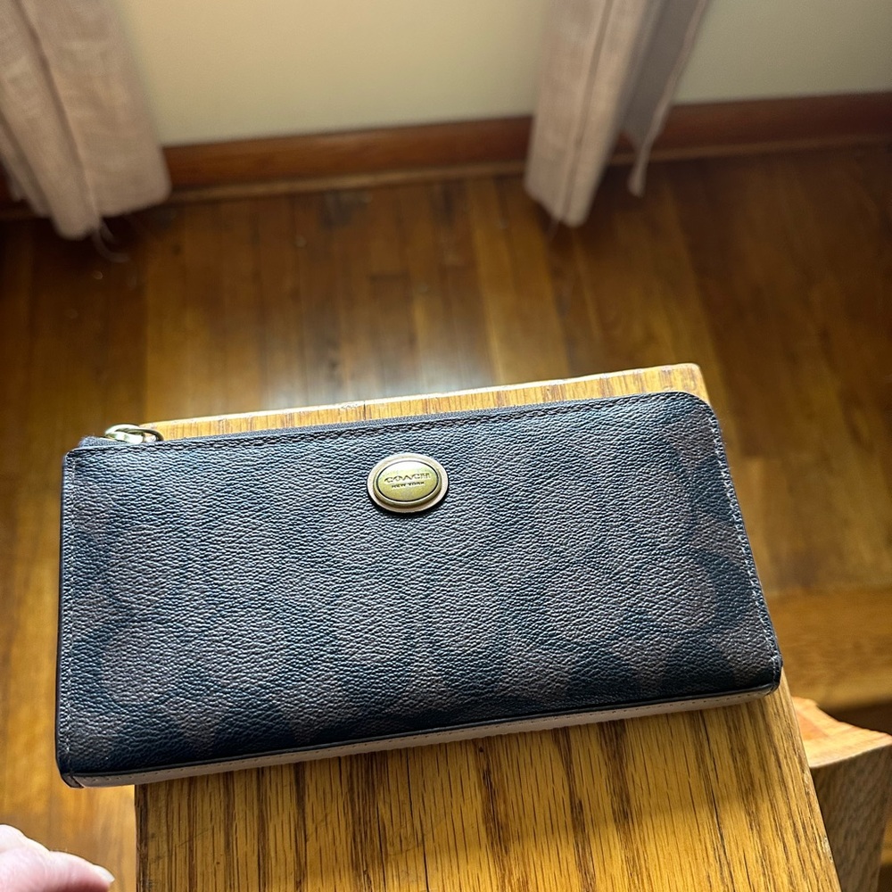 Coach Black and Brown Wallet